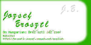 jozsef brosztl business card